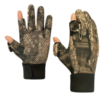 GUANTES De Caceria Y Pesca Antideslizante Con Dedos Abatibles