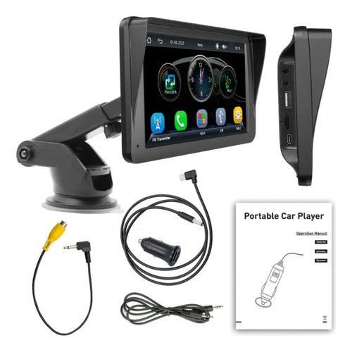Radio Multimedia Pantalla Android Apple Carplay Maps Waze Negro