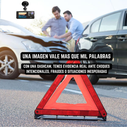 Camara Para Auto Dashcam Grabadora Frontal Y Trasera + 64 Gb
