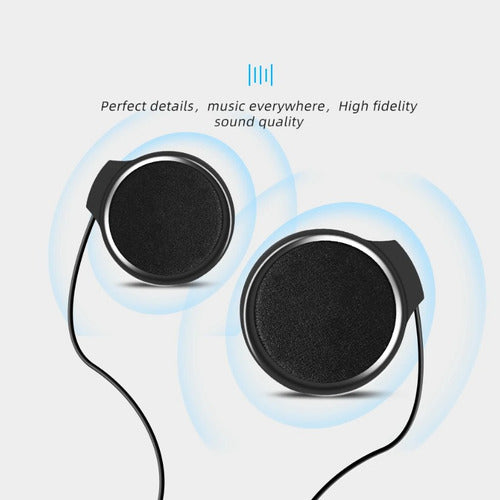 Auriculares Simil Intercomunicador Para Motos Bluetooth
