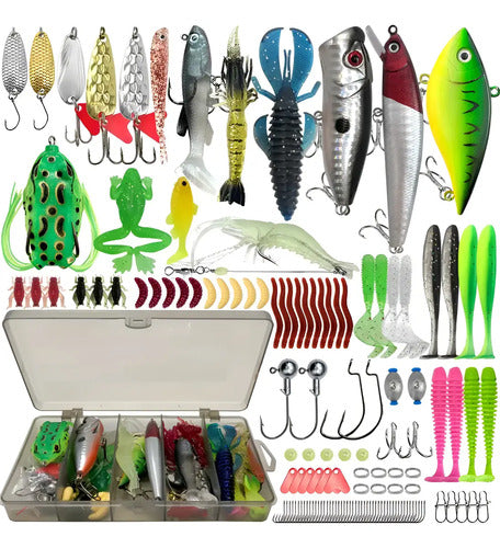 Kit Pesca Señuelos Cebos Pesca Set De Salda Dulce 136 Piezas 136 Piezas