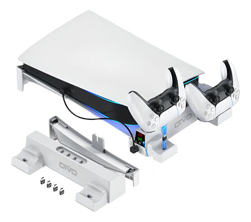 Base Soporte Horizontal Para Playstation 5 Ps5 Refrigerante Blanco