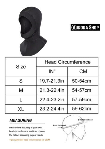 Capucha Medias Y Guantes De Neopreno Natacion Surf Buceo 5mm