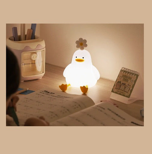Lampara Veladora Estilo Pato De Goma Recargable Para Niños