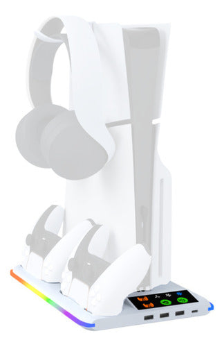 Base Soporte Vertical Para Playstation 5 Ps5 Refrigerante Blanco