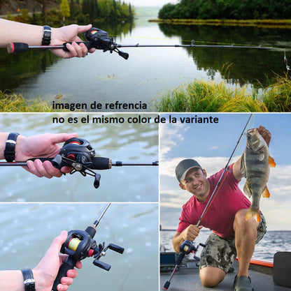 Combo Pesca Caña + Reel Rotativo + Estuche + Señuelos + Etc