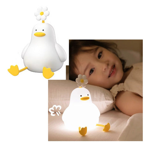 Lampara Veladora Estilo Pato De Goma Recargable Para Niños