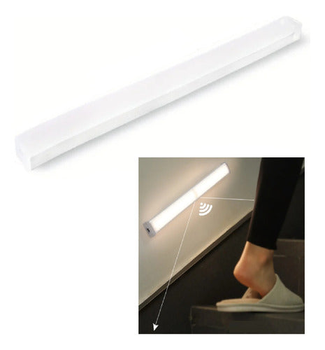 Lampara Tubo Luz Led Recargable Sensor De Movimiento 50cm