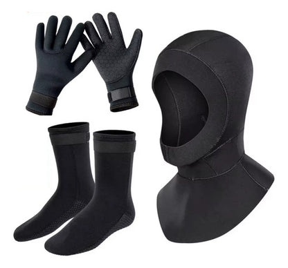 Capucha Medias Y Guantes De Neopreno Natacion Surf Buceo 5mm