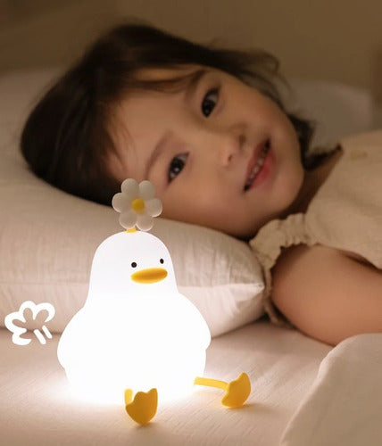 Lampara Veladora Estilo Pato De Goma Recargable Para Niños