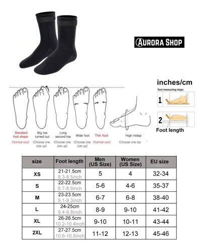 Capucha Medias Y Guantes De Neopreno Natacion Surf Buceo 5mm