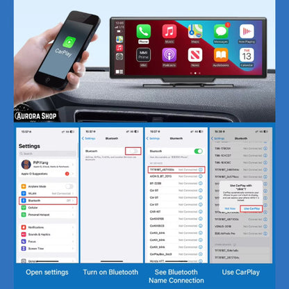 Pantalla Multimedia Carplay Universal Camara Frontal + 64 Gb