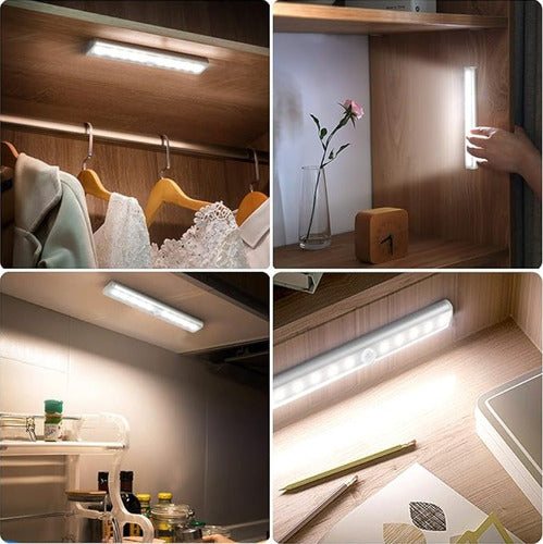 Lampara Tubo Luz Led Recargable Sensor De Movimiento 50cm