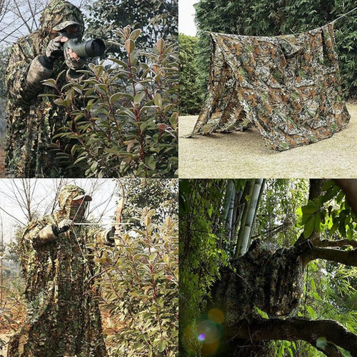 Capa Traje De Camuflaje Con Hojas 3d De Caceria O Fotografia