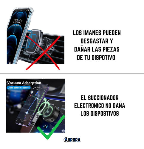 Soporte Celular Succionador Y Adhesivo O Imantado Para Auto