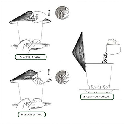 Comederos De Aves Pajaros De Jardin Alimentador O Semillero