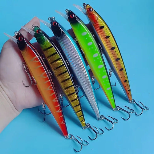 Señuelos Pack Artificiales Cebos De Pesca Variado Minnow Variado