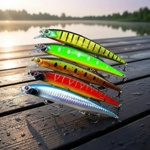 Señuelos Pack Artificiales Cebos De Pesca Variado Minnow Variado