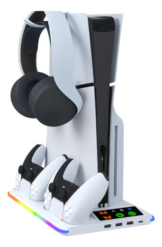Base Soporte Vertical Para Playstation 5 Ps5 Refrigerante Blanco