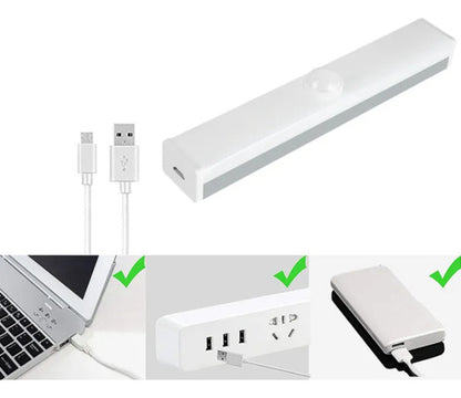 Lampara Tubo Luz Led Recargable Sensor De Movimiento 50cm