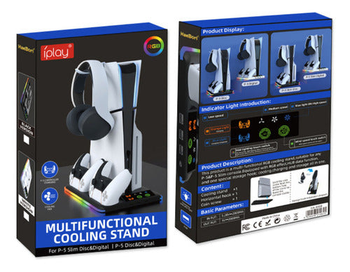 Base Soporte Vertical Para Playstation 5 Ps5 Refrigerante Negro