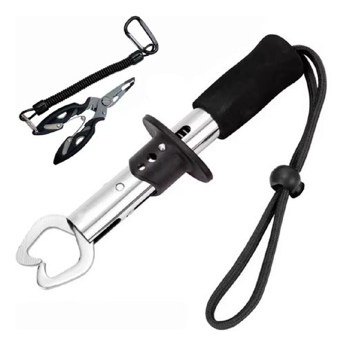 Combo De Pesca Pinza De Corte Multiuso Con Funda Y Boga Grip