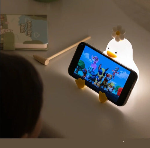 Lampara Veladora Estilo Pato De Goma Recargable Para Niños