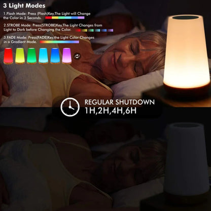 Lampara Veladora Luz Led Decorativa De Noche Recargable Rgb Marrón Claro Blanco