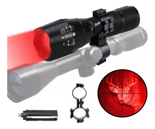 Linterna De Caza Táctica Con Soporte Para Mira De Rifle Accs