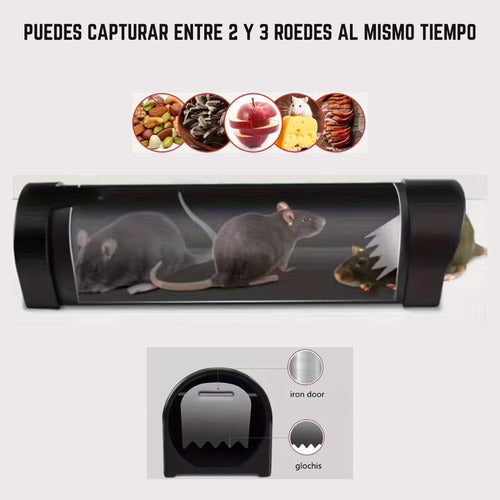 Trampa Para Ratones Ratas Automatica Vivos Sin Dolor  Entrada Multiple
