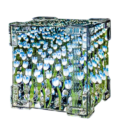 Lampara Jardin Infinito De Flores Tulipanes Veladora